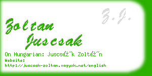 zoltan juscsak business card